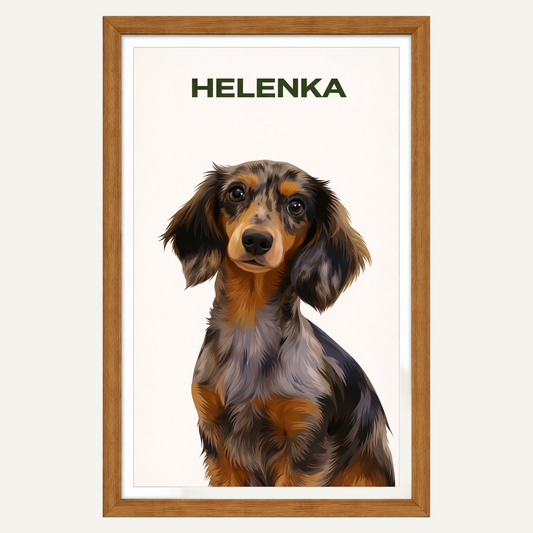 Spersonalizowany Portret Pupila (Drewniana Rama A4)