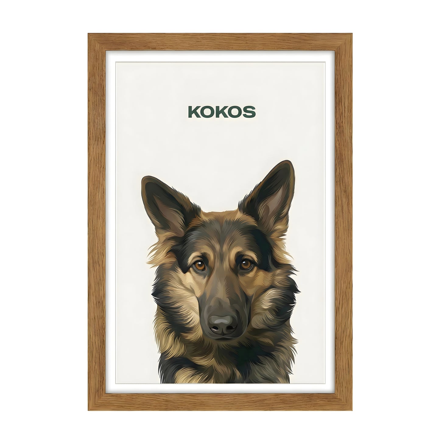 Spersonalizowany Portret Pupila (Drewniana Rama A3 - 29,7x42 cm)